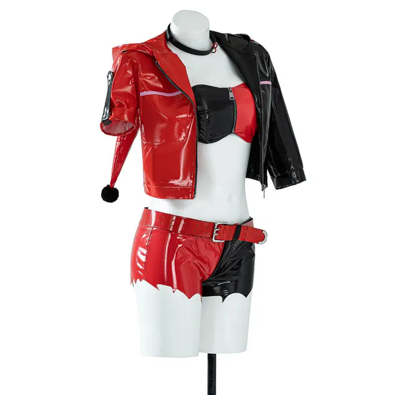 Suicide Squad Isekai Harley Quinn Halloween Cosplay Costume Party Carnival  2024 TV Women Red Suit Takerlama