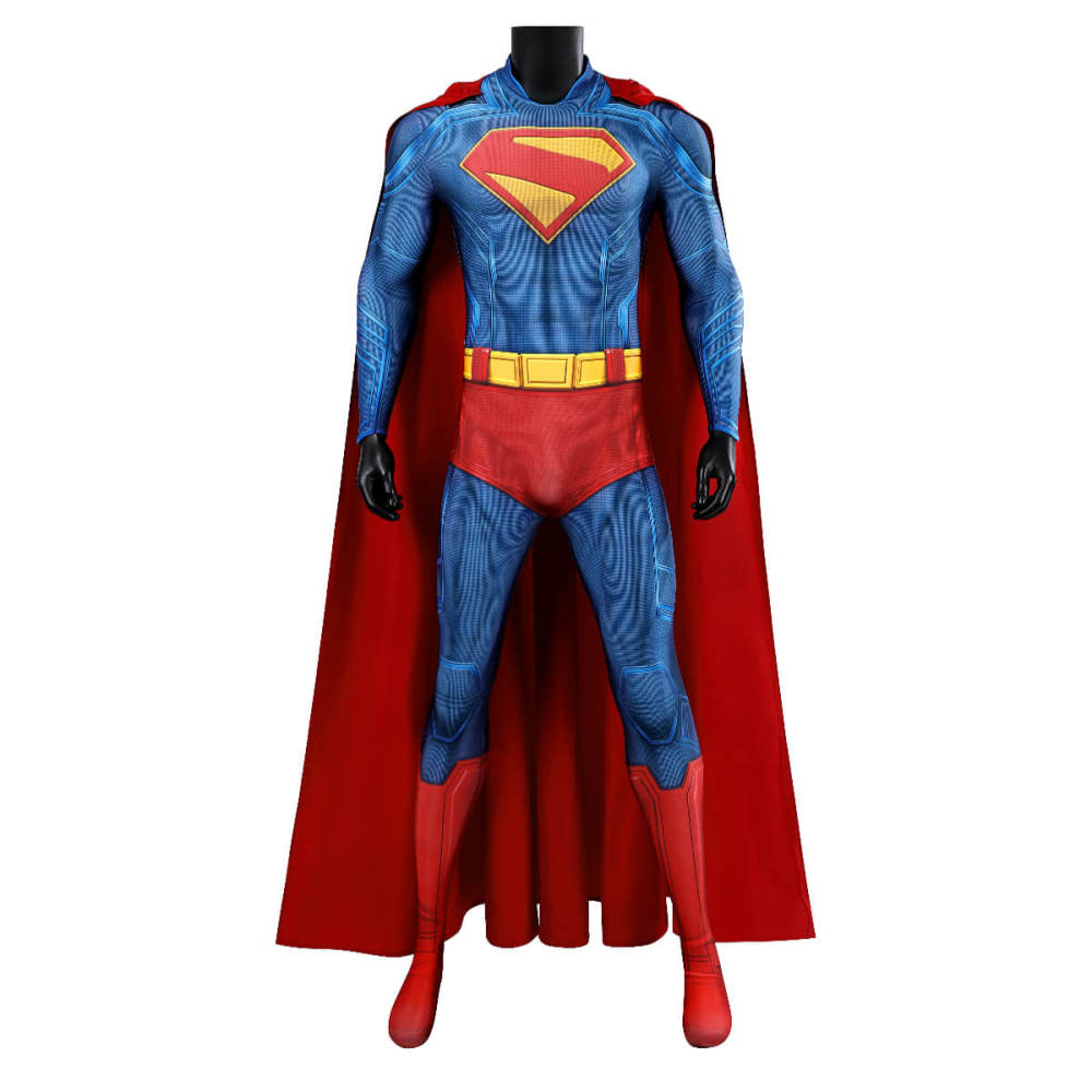 Superman Legacy Clark Kent Hallowen Cosplay Costume Superhero Jumpsuit With Cloak Takerlama