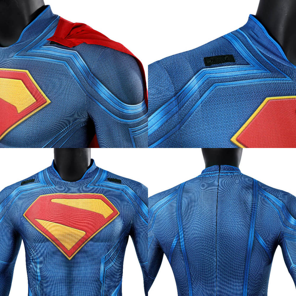 Superman Legacy Clark Kent Hallowen Cosplay Costume Superhero Jumpsuit With Cloak Takerlama