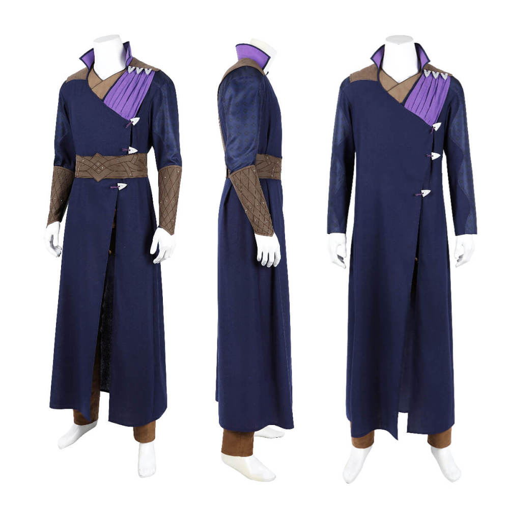 Baldur's Gate 3 Gale Dekarios Cosplay Costume Game Halloween Purple Suit Top Level Takerlama