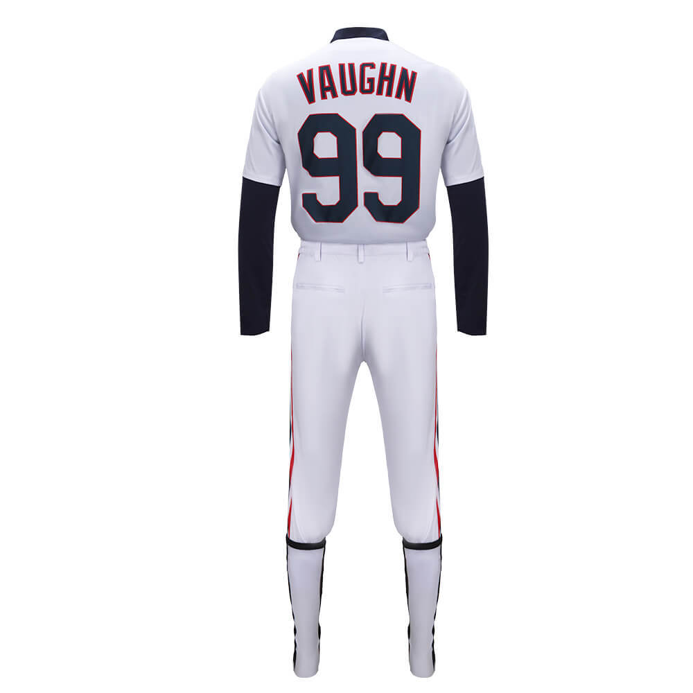 Major League Ricky Vaughn 99 Jersey 90s Hip Hop Baseball Uniform Men's Cosplay Costume Takerlama