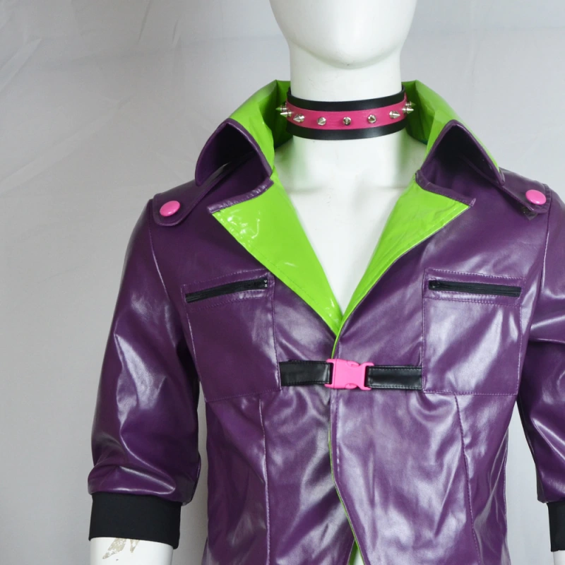 Suicide Squad Isekai Joker Cosplay Costume Halloween DC Theme Party Purple Suit Takerlama