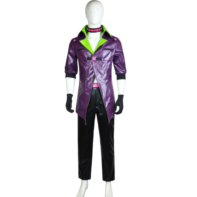 Suicide Squad Isekai Joker Cosplay Costume Halloween DC Theme Party Purple Suit Takerlama