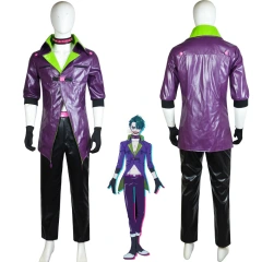 Suicide Squad Isekai Cosplay Costume Halloween DC Theme Party Purple Suit Takerlama