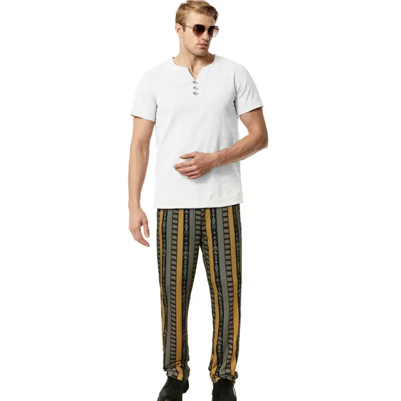 Jeffrey The Dude Men's Pajama Pants The Big Lebowski  Halloween Costume Elastic Waist Takerlama