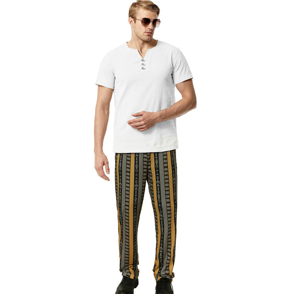 Jeffrey The Dude Men's Pajama Pants The Big Lebowski  Halloween Costume Elastic Waist Takerlama