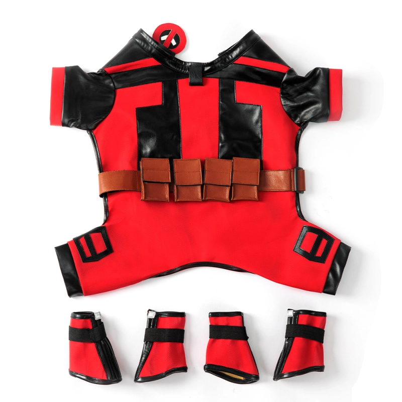 Deadpool 3 Dogpool Dog Costume Pet Puppy Suit Deadpool & Wolverine Cat Clothes Halloween Party Takerlama