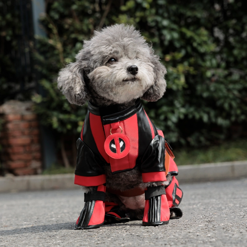 Deadpool 3 Dogpool Dog Costume Pet Puppy Suit Deadpool & Wolverine Cat Clothes Halloween Party Takerlama