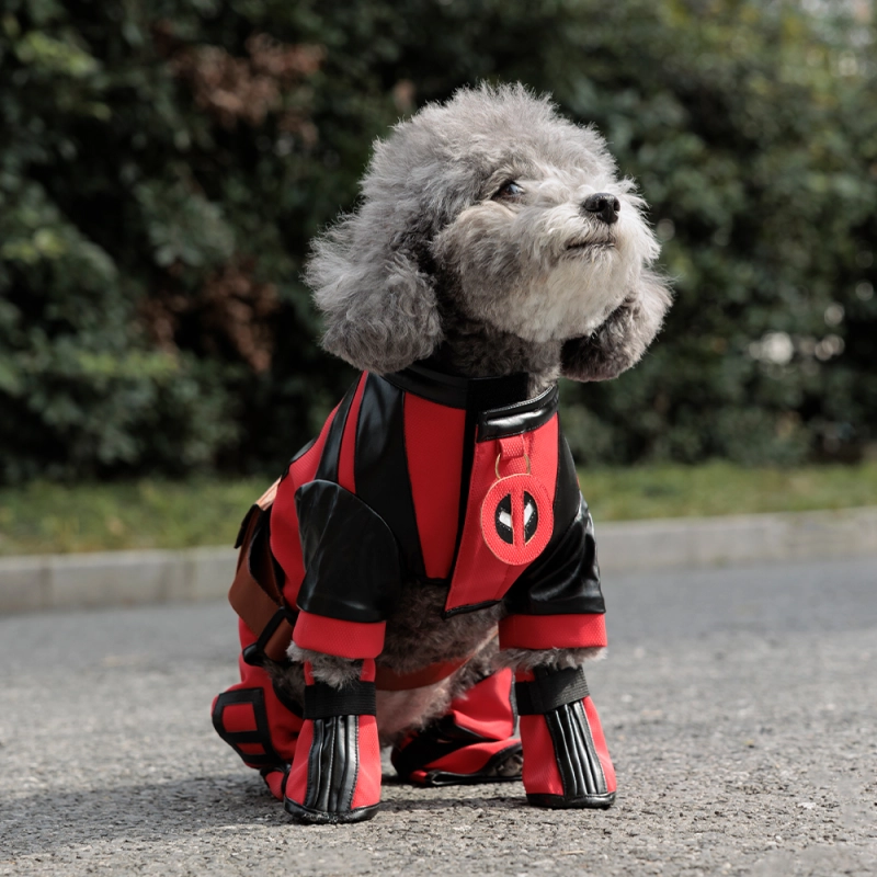 Deadpool 3 Dogpool Dog Costume Pet Puppy Suit Deadpool & Wolverine Cat Clothes Halloween Party Takerlama