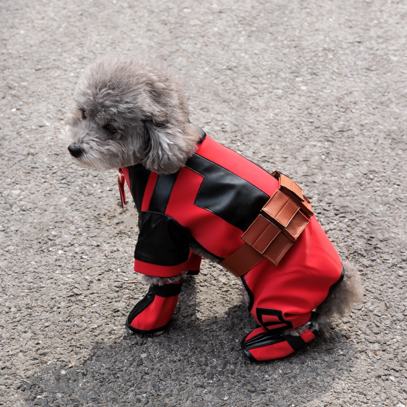 Deadpool 3 Dogpool Dog Costume Pet Puppy Suit Deadpool & Wolverine Cat Clothes Halloween Party Takerlama