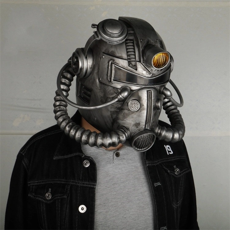 Fallout 76 T-51 Power Armor Helmet Vault Boy Cosplay Mask Halloween Costume Props Accessories Takerlama