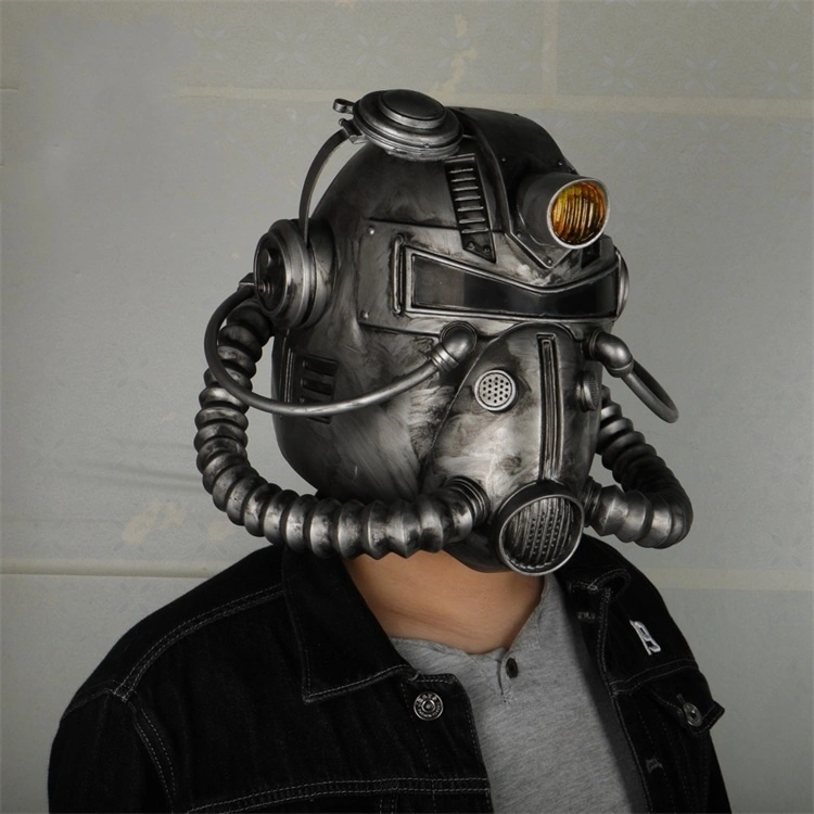 Fallout 76 T-51 Power Armor Helmet Vault Boy Cosplay Mask Halloween Costume Props Accessories Takerlama