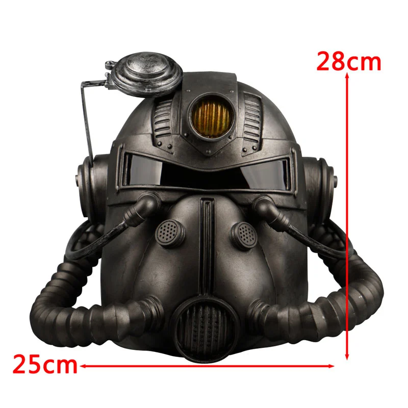 Fallout 76 T-51 Power Armor Helmet Vault Boy Cosplay Mask Halloween Costume Props Accessories Takerlama