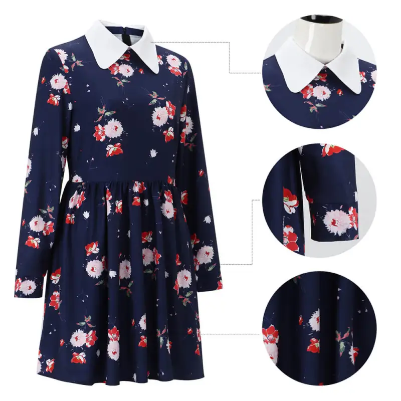 Joker Folie a Deux Harley Quinn Halloween Cosplay Costume Lady Gaga Floral Fancy Dress Takerlama