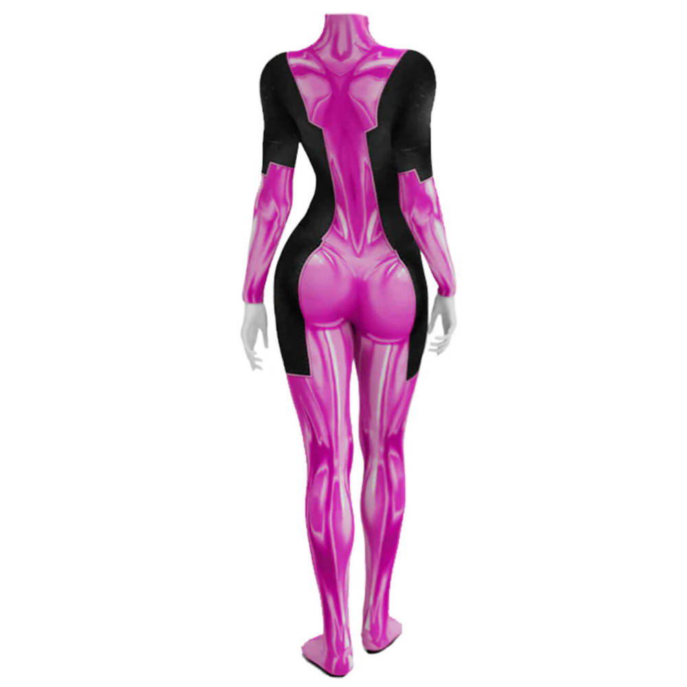 Pink Lady Deadpool Halloween Cosplay Costume Marvel Superheroe Jumpsuit Kids Adult Takerlama