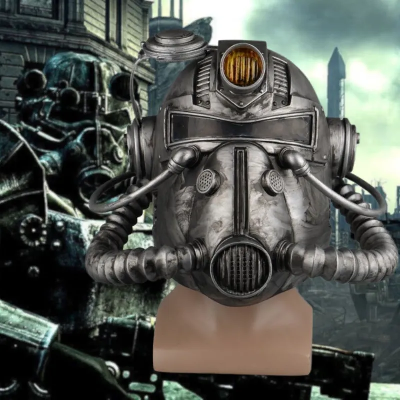 Fallout 76 T-51 Power Armor Helmet Vault Boy Cosplay Mask Halloween Costume Props Accessories Takerlama