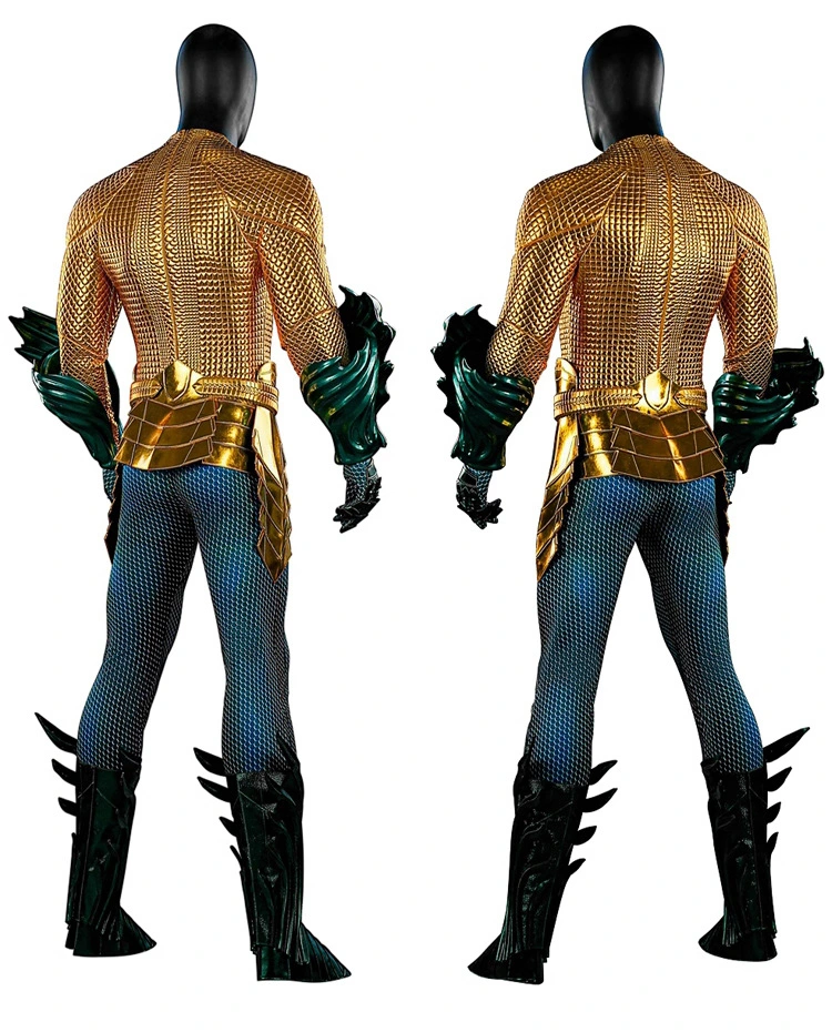 Aquaman-pruik met baard voor volwassenen. Volgende dag geleverd