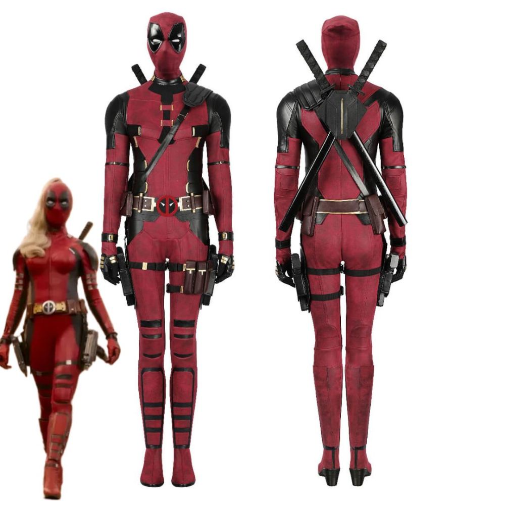 Female Lady Deadpool Cosplay Costume Deadpool & Wolverine Halloween Theme Party Outfits Takerlama