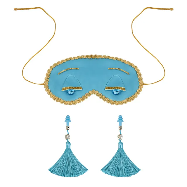 Movie Breakfast at Tiffany's Holly Golightly Eye Patch Earplugs With Tassels Audrey Style Sleep Mask In Stock Takerlama