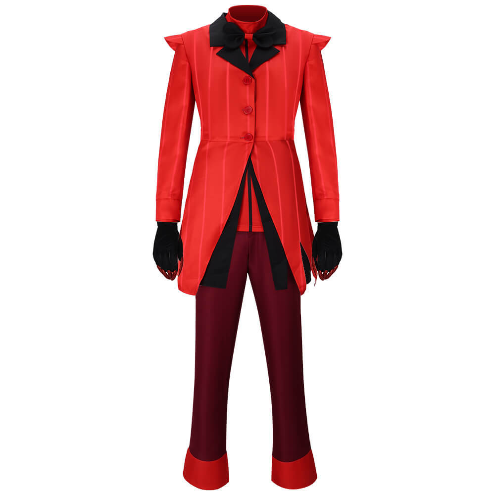 Hazbin Hotel Alastor The Radio Demon Cosplay Costume Upgrade Red Halloween Party Outfits Suit Takerlama