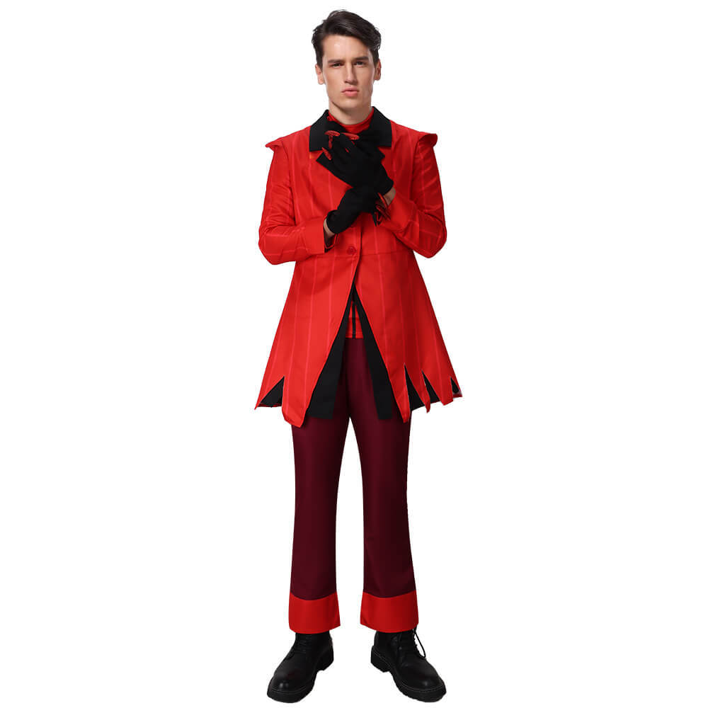 Hazbin Hotel Alastor The Radio Demon Cosplay Costume Upgrade Red Halloween Party Outfits Suit Takerlama