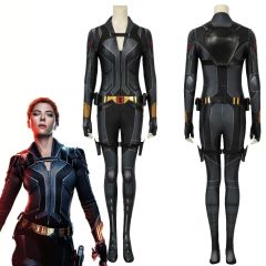 Black Widow Natasha Romanoff  Cosplay Costume Halloween Black Suit Printed Style Takerlama