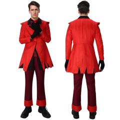 Hazbin Hotel Alastor The Radio Demon Cosplay Costume Upgrade Red Halloween Party Outfits Suit Takerlama