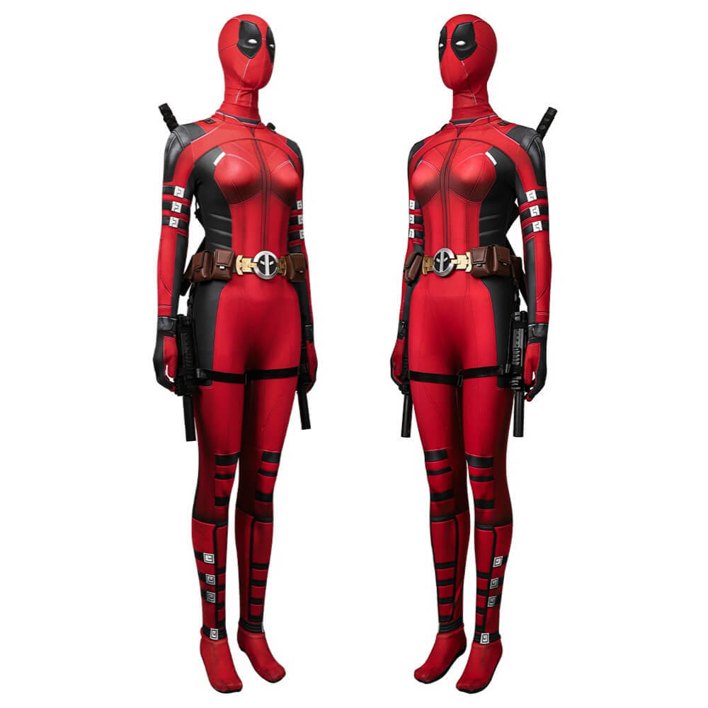 Lady Deadpool 3 Cosplay Costume 2024 Deadpool Wolverine Female Suit Red Halloween Outfits Takerlama