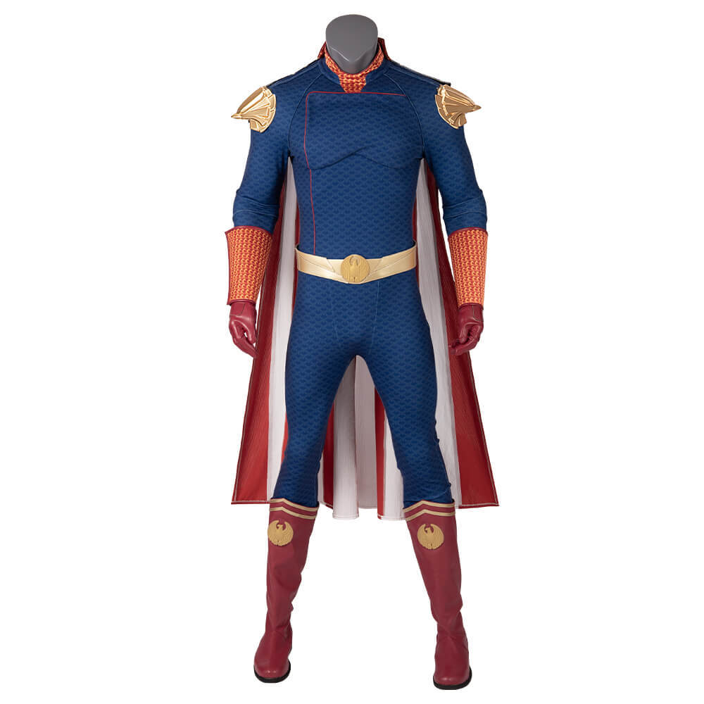 The Homelander John Costume The Boys Halloween Cosplay Jumpsuit Cloak Boots ( In Stock)