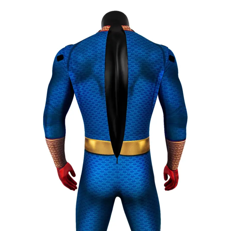 The Boys Homelander John Cosplay Costume Halloween Superhero Jumpsuit with Cloak Takerlama