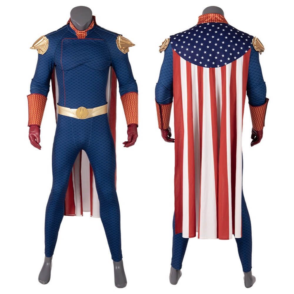 The Homelander John Costume The Boys Halloween Cosplay Jumpsuit Cloak Boots ( In Stock)