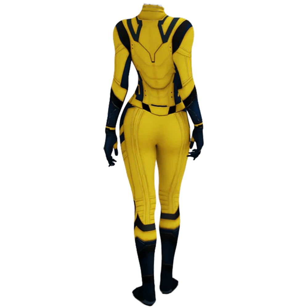 X23 Laura Kinney Cosplay Costume Deadpool & Wolverine Women Logan  Dafne Keen Halloween Jumpsuit Yellow Takerlama