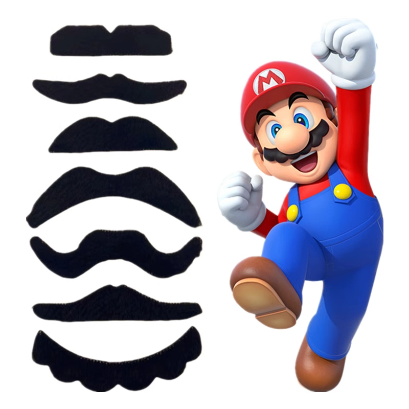 Super Mario Odyssey Cappy Hat Moustache Men's Red Mario Cosplay Costume Accessory Takerlama