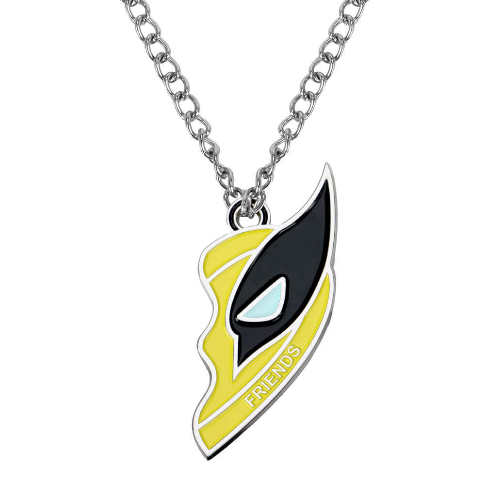 Deadpool 2 Wolverine Best Friends Necklace 2pcs/set Alloy Heart-shaped Pendants Marvel Superhero Props Gifts Takerlama