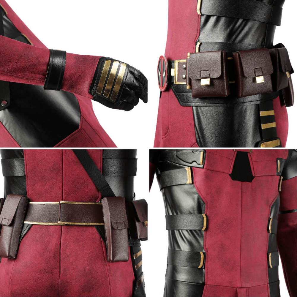 Deadpool & Wolverine Wade Wilson Cosplay Costume Deadpool 3 Halloween Party Outfits Deluxe Takerlama