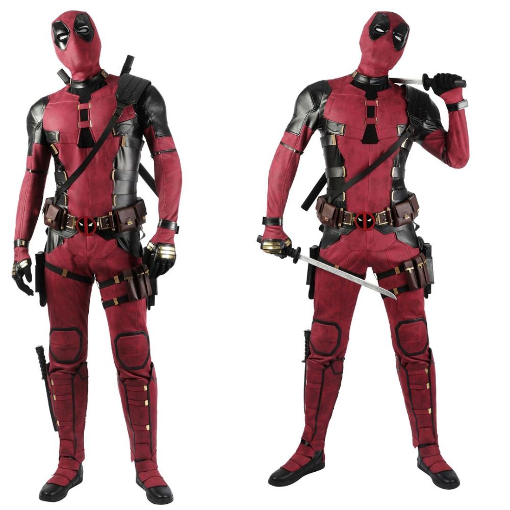 Deadpool & Wolverine Wade Wilson Cosplay Costume Deadpool 3 Halloween Party Outfits Deluxe Takerlama