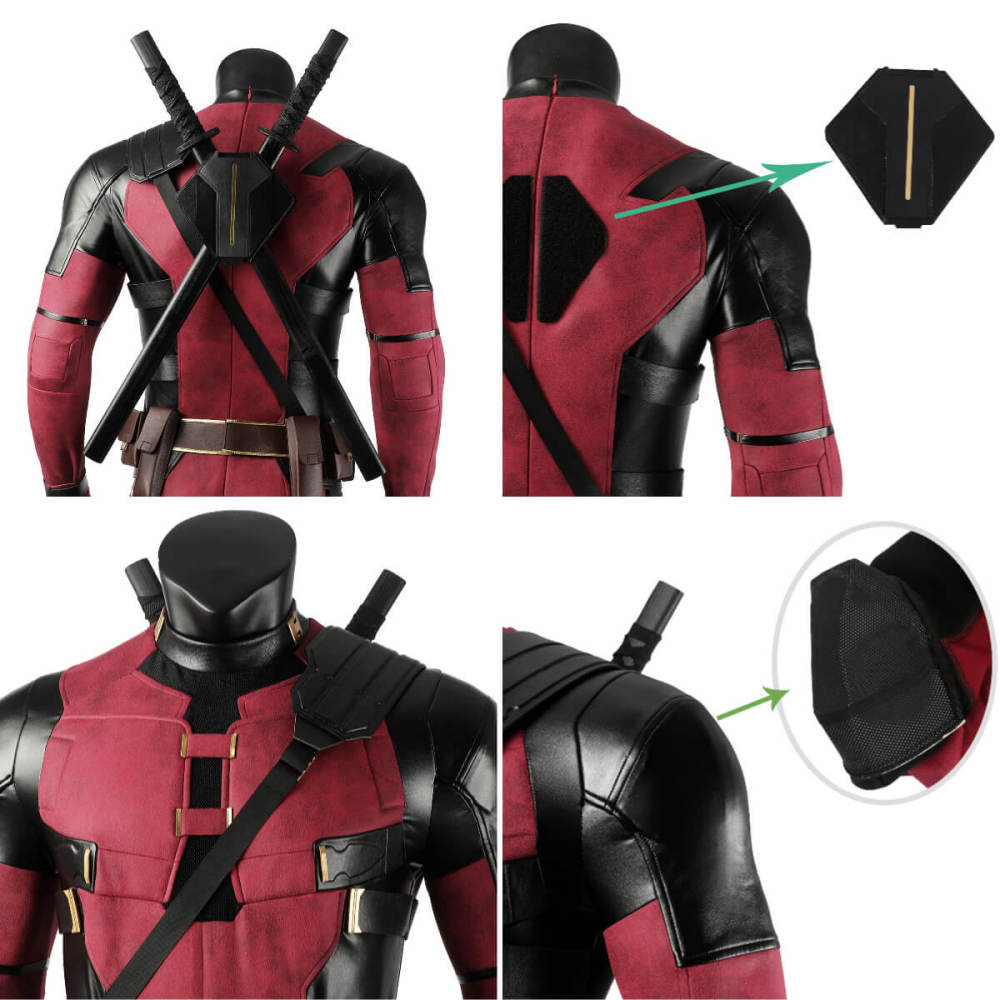 Deadpool & Wolverine Wade Wilson Cosplay Costume Deadpool 3 Halloween Party Outfits Deluxe Takerlama