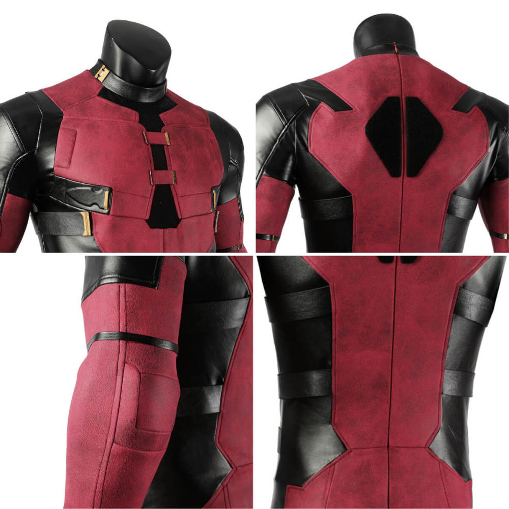 Deadpool & Wolverine Wade Wilson Cosplay Costume Deadpool 3 Halloween Party Outfits Deluxe Takerlama