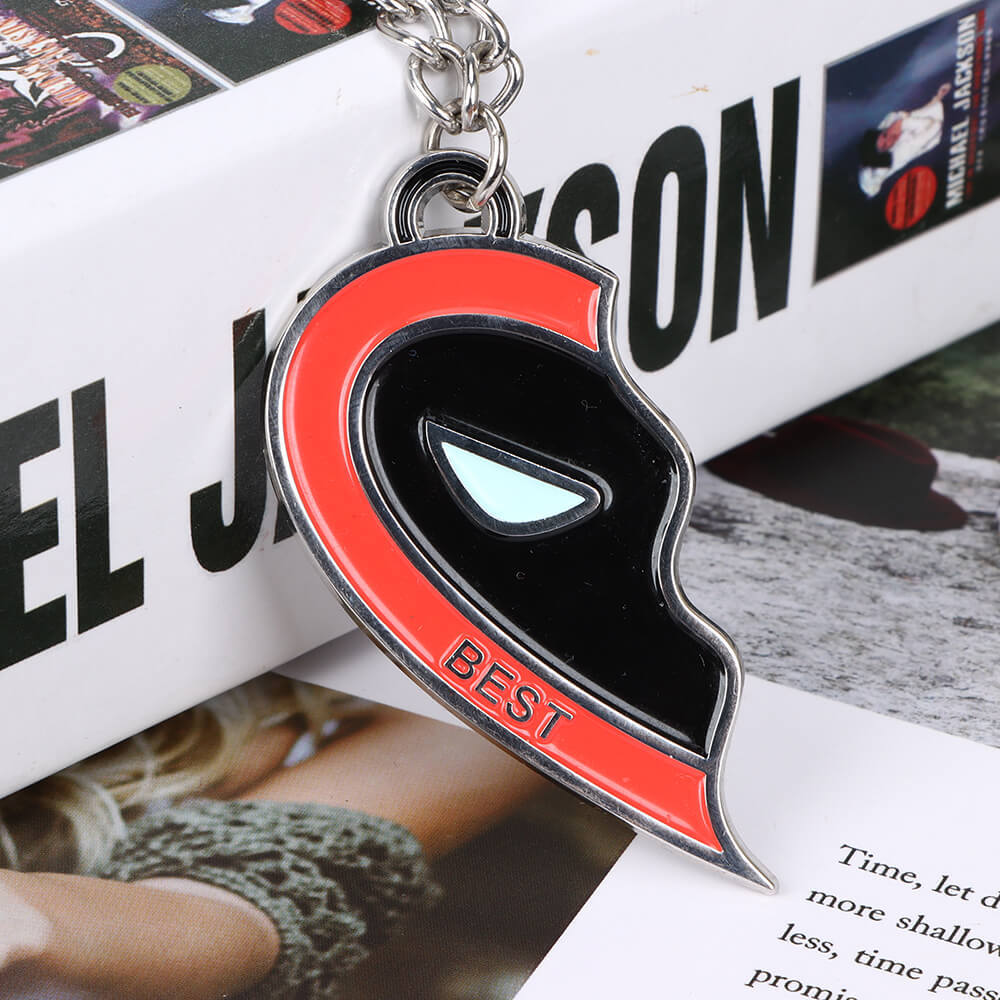 Deadpool 2 Wolverine Best Friends Necklace 2pcs/set Alloy Heart-shaped Pendants Marvel Superhero Props Gifts Takerlama