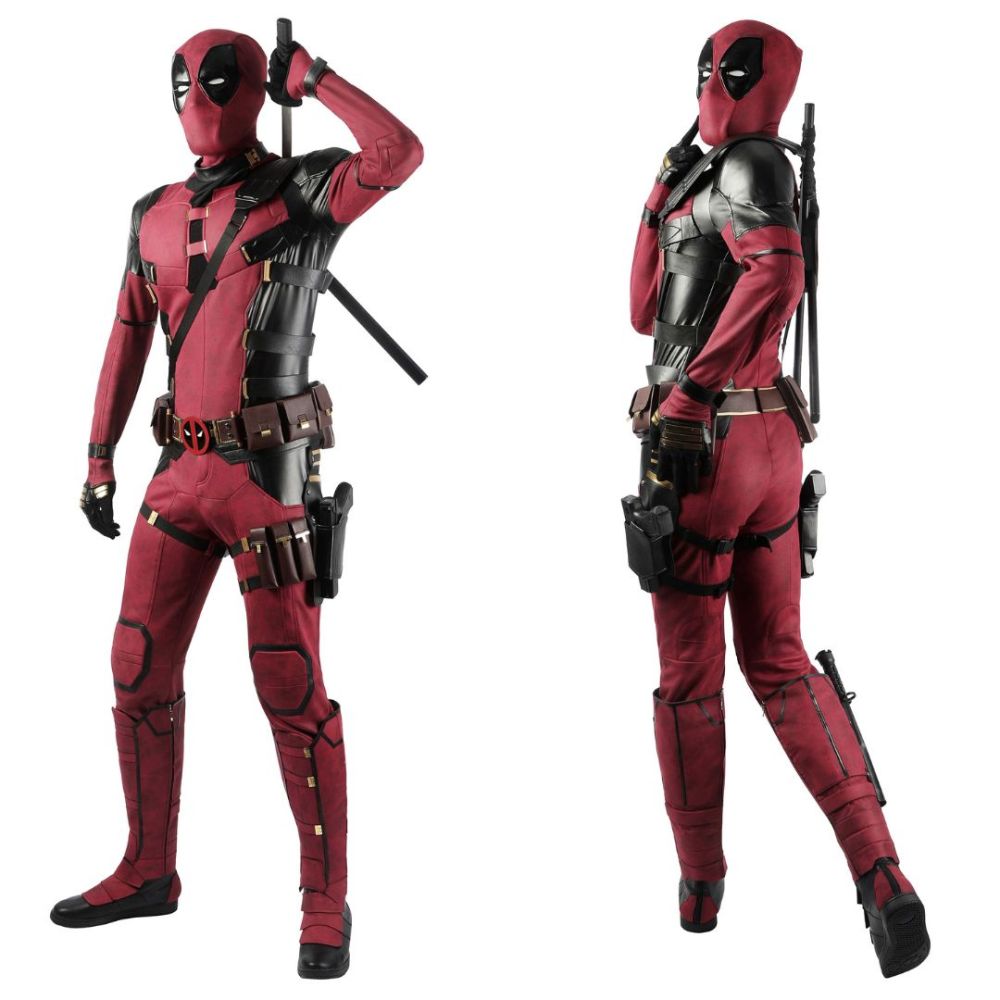 Deadpool & Wolverine Wade Wilson Cosplay Costume Deadpool 3 Halloween Party Outfits Deluxe Takerlama