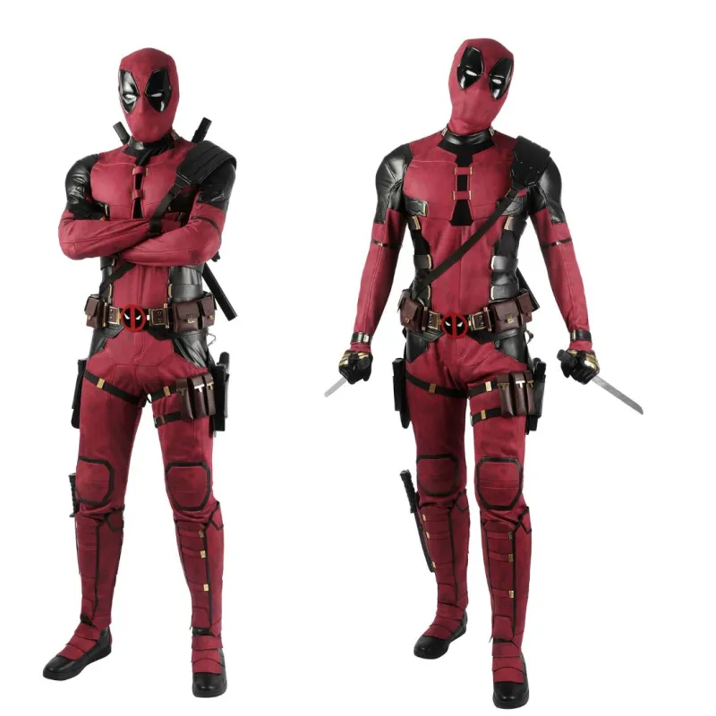 Deadpool & Wolverine Wade Wilson Cosplay Costume Deadpool 3 Halloween Party Outfits Deluxe Takerlama