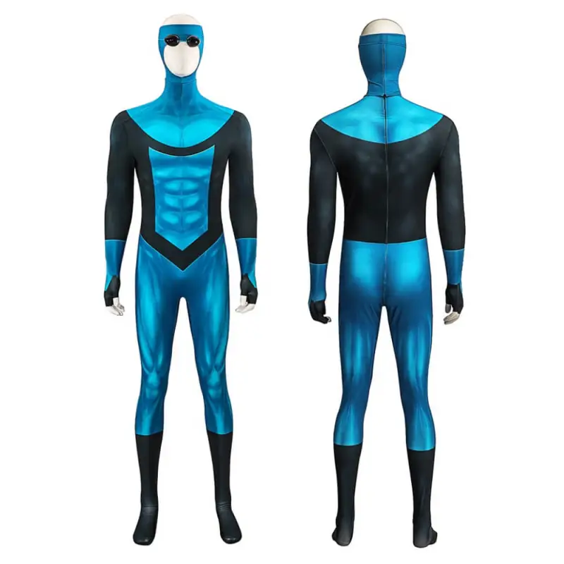 Invincible Season 3 Mark Grayson Cosplay Costume 3D Print Blue Suit For Halloween Party Takerlama