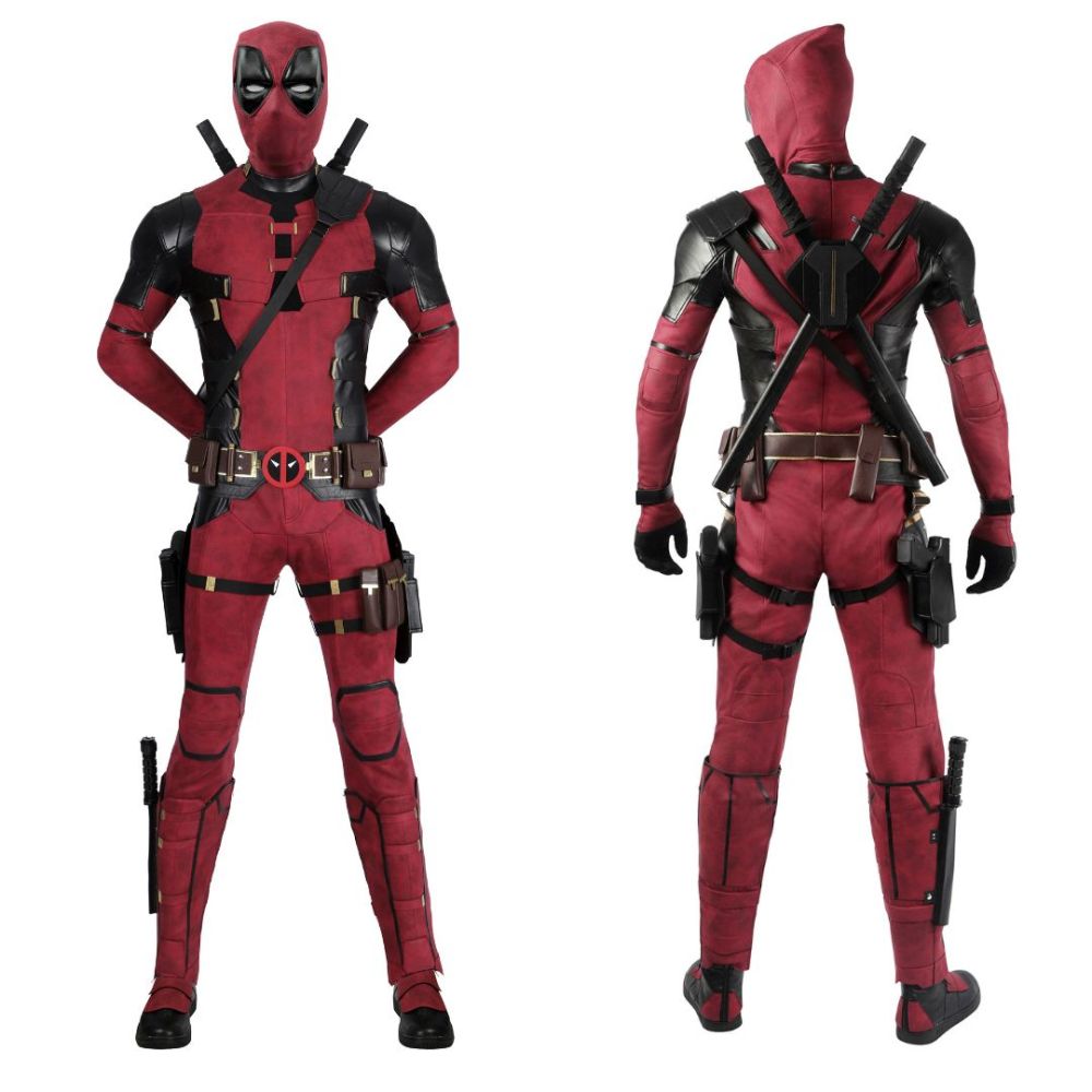 Deadpool & Wolverine Wade Wilson Cosplay Costume Deadpool 3 Halloween Party Outfits Deluxe Takerlama