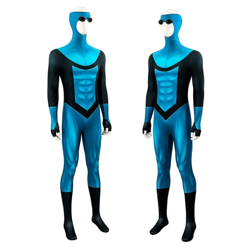 Invincible Season 3 Mark Grayson Cosplay Costume 3D Print Blue Suit For Halloween Party Takerlama