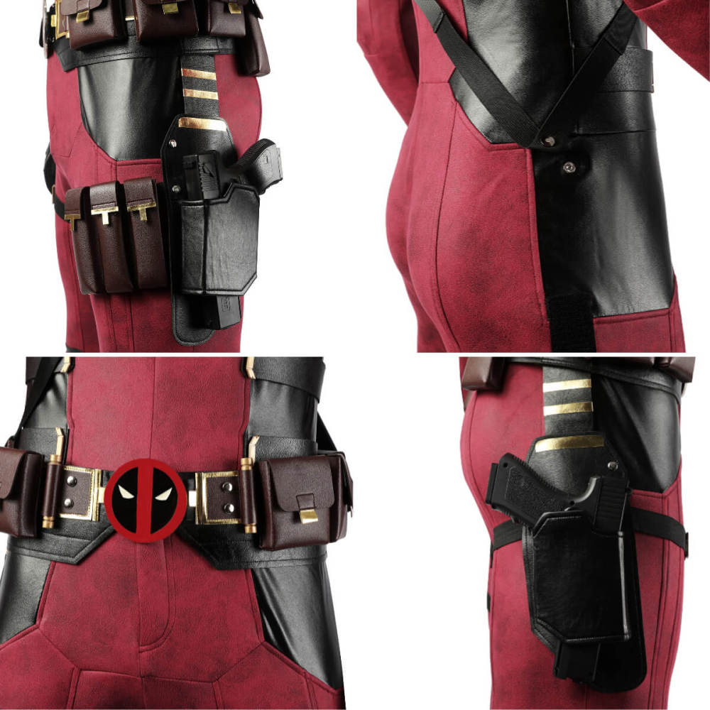 Deadpool & Wolverine Wade Wilson Cosplay Costume Deadpool 3 Halloween Party Outfits Deluxe Takerlama