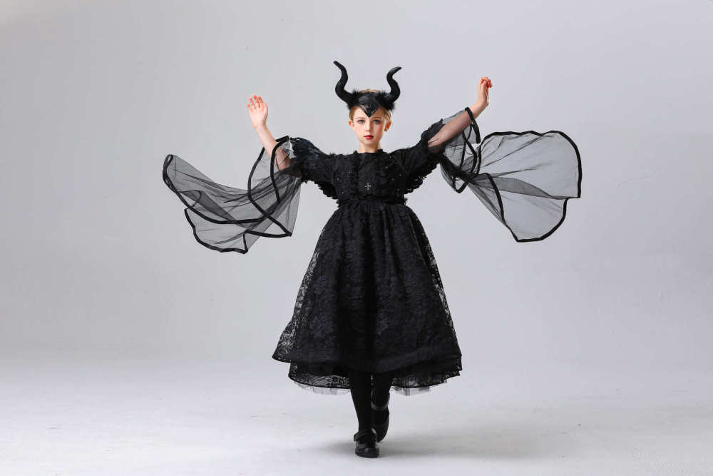 Disney Maleficent Costume For Kids Mistress of Evil Black Witch Angelina Jolie Cosplay Fancy Dress Hat Child Girls Gifts Takerlama