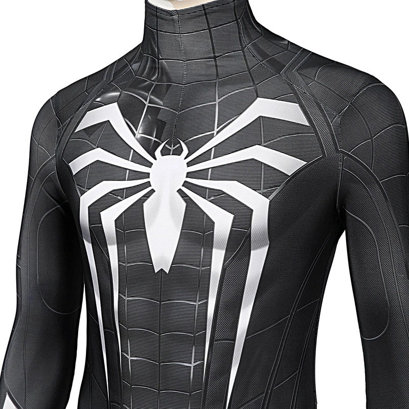 Marvel's Spider-Man 2 Black Suit Venom Symbiote Costume Mask Kids Adult In Stock Takerlama