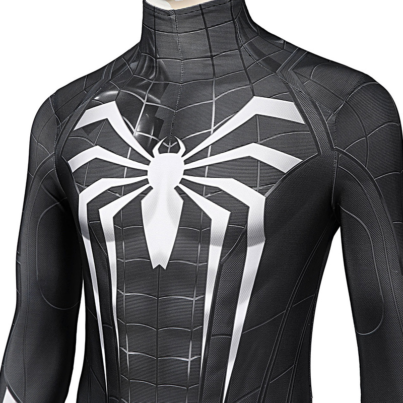 Marvel's Spider-Man 2 Black Suit Venom Symbiote Costume Mask Kids Adult In Stock Takerlama