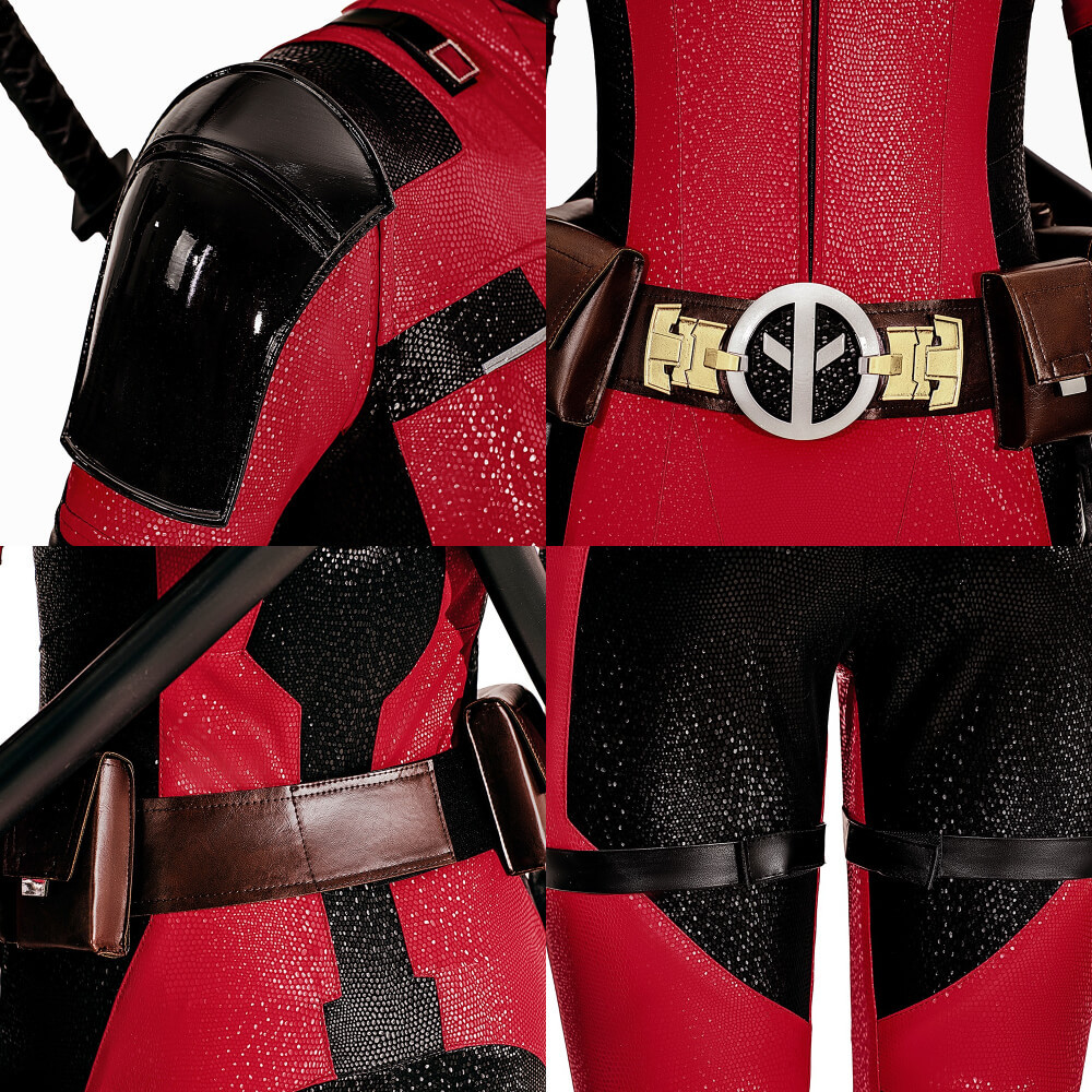 Lady Deadpool Cosplay Costume Female Deadpool & Wolverine Halloween Theme Party Outfits Takerlama