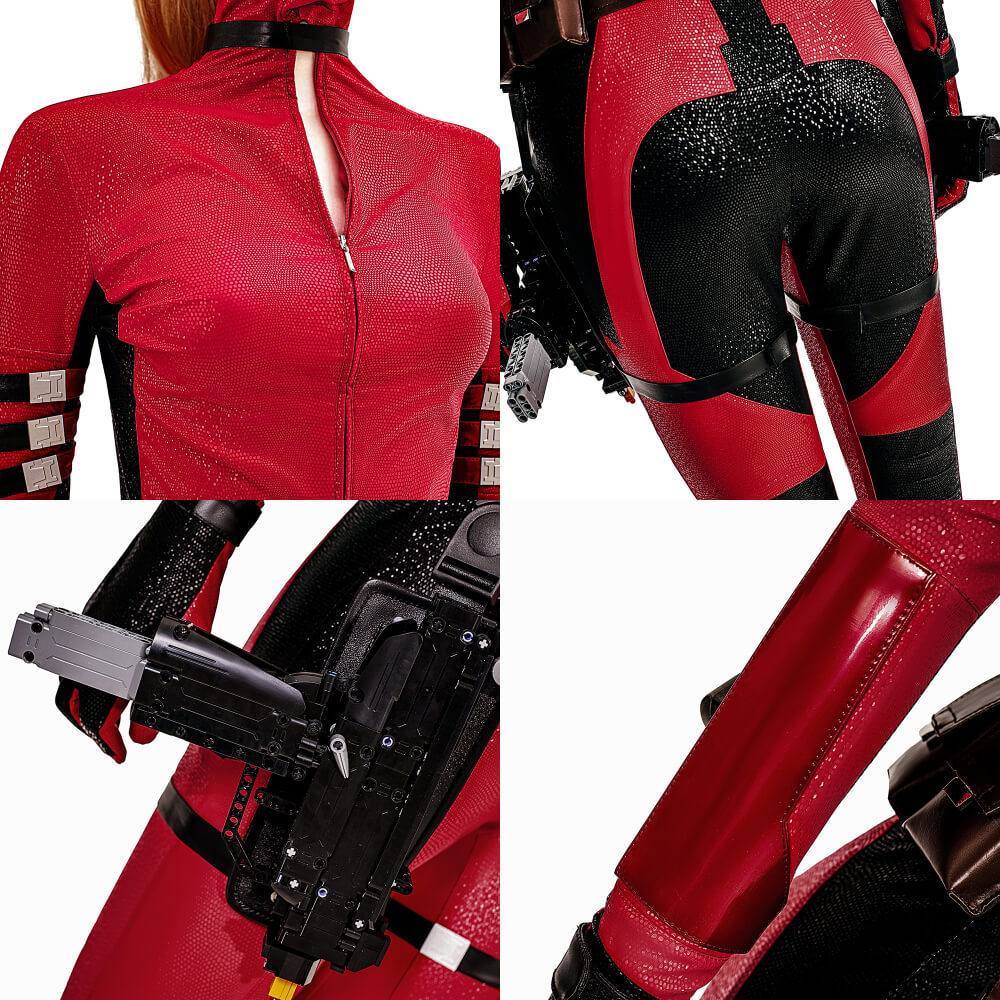 Lady Deadpool Cosplay Costume Female Deadpool & Wolverine Halloween Theme Party Outfits Takerlama